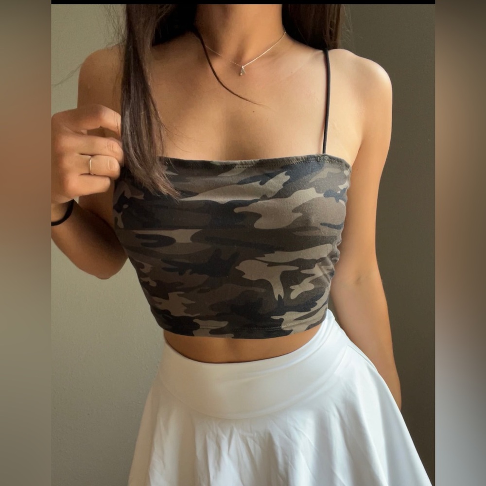 Camo Crop Tank Top